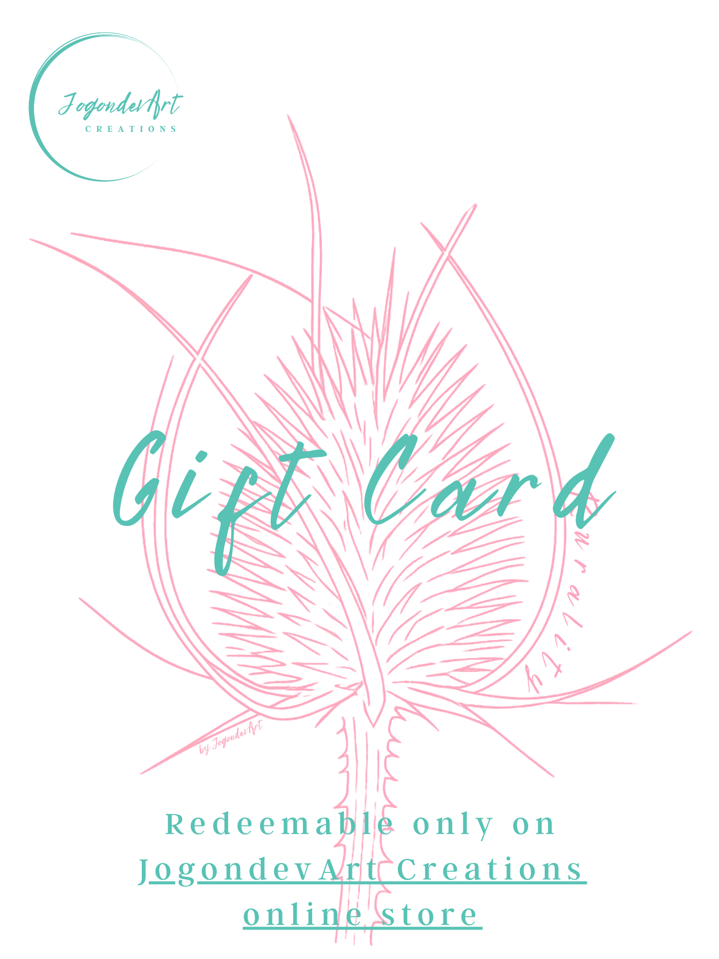 Gift Card JogondevArt Creations Online Store